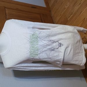 Tattoo print top,  sz XL, white